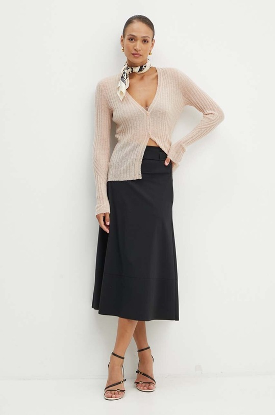 BOSS Orange kardigan wełniany 50518298 różowy AW24