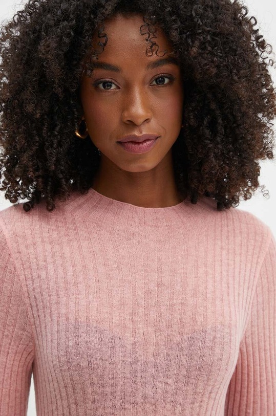 Vlněný svetr Boss Orange růžová 50519155