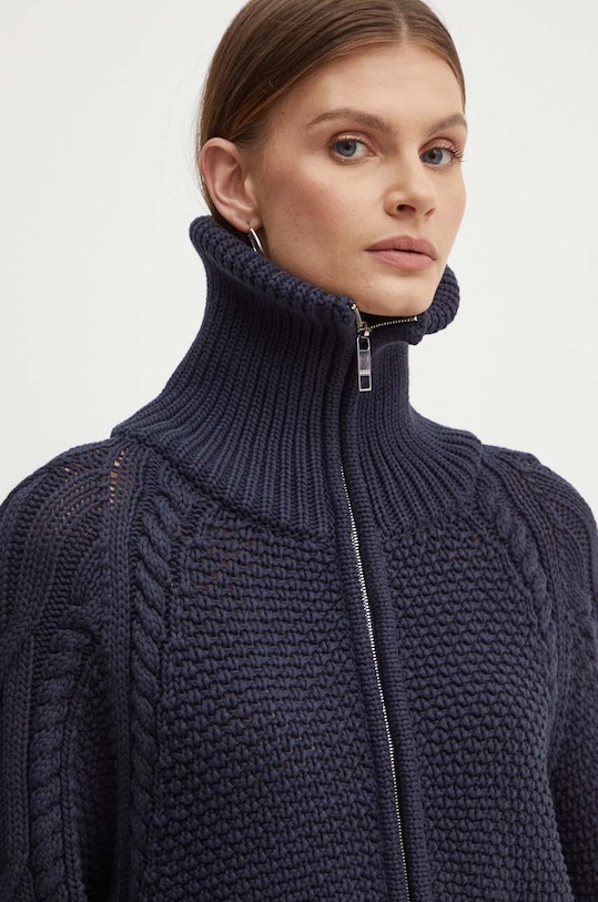 BOSS cardigan din amestec de lana bleumarin 50518368