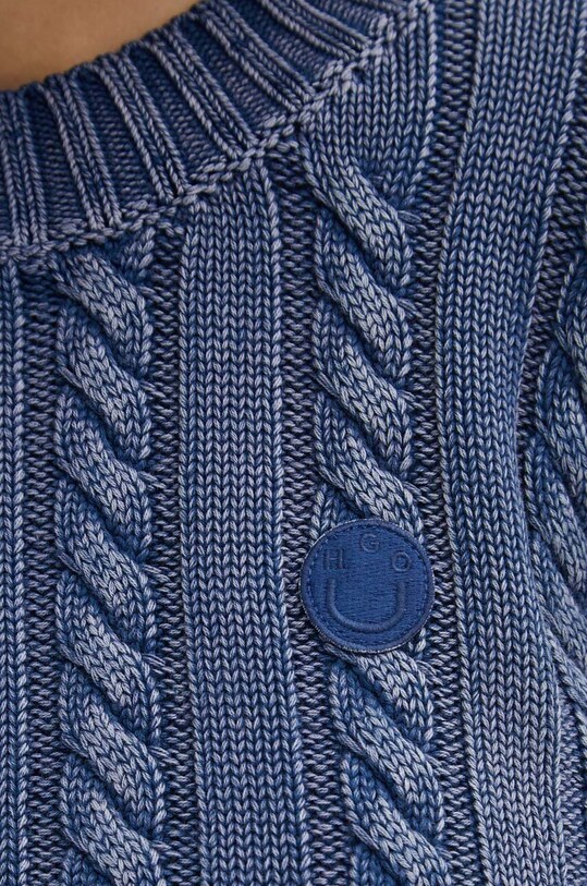 HUGO Blue sweter bawełniany 50518295 niebieski