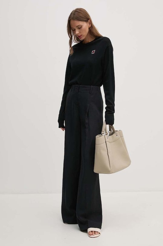 Вовняний светр Dkny D2E4A116 чорний AW24