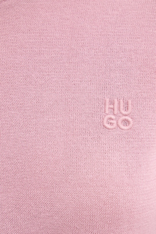 Bavlnený sveter HUGO 50514296 ružová