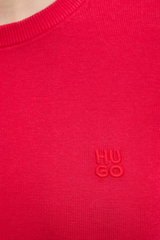 Bavlnený sveter HUGO 50514296 červená