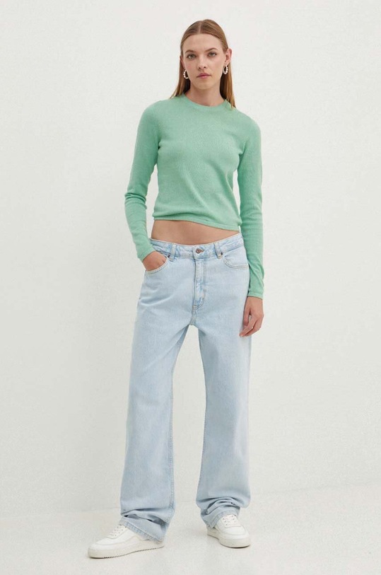 Bavlnený sveter HUGO Scallia 50514296 zelená AW25