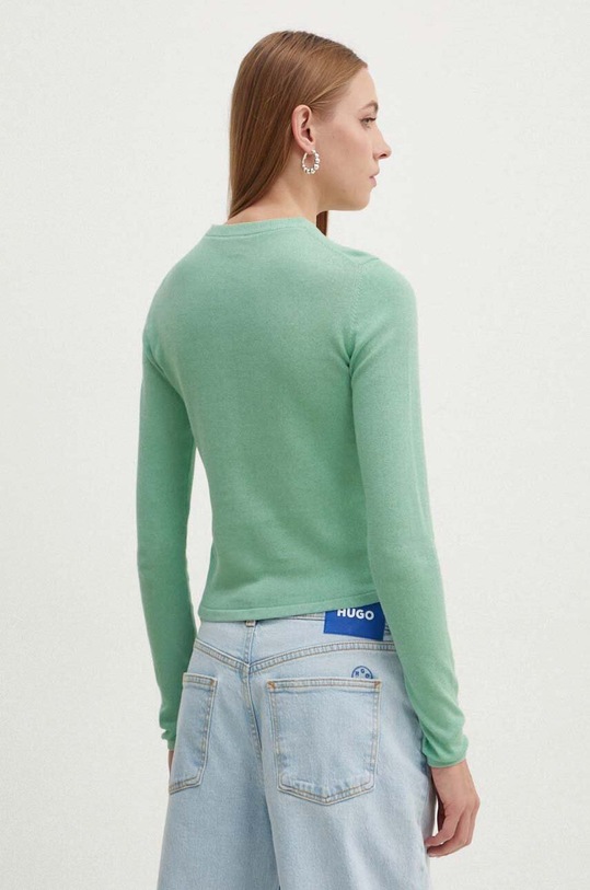 Oblečenie Bavlnený sveter HUGO Scallia 50514296 zelená