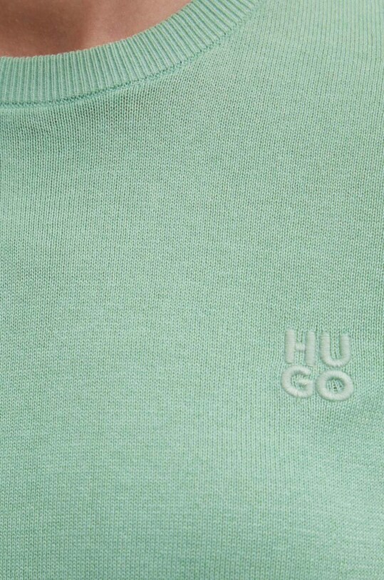 Bavlnený sveter HUGO Scallia 50514296 zelená
