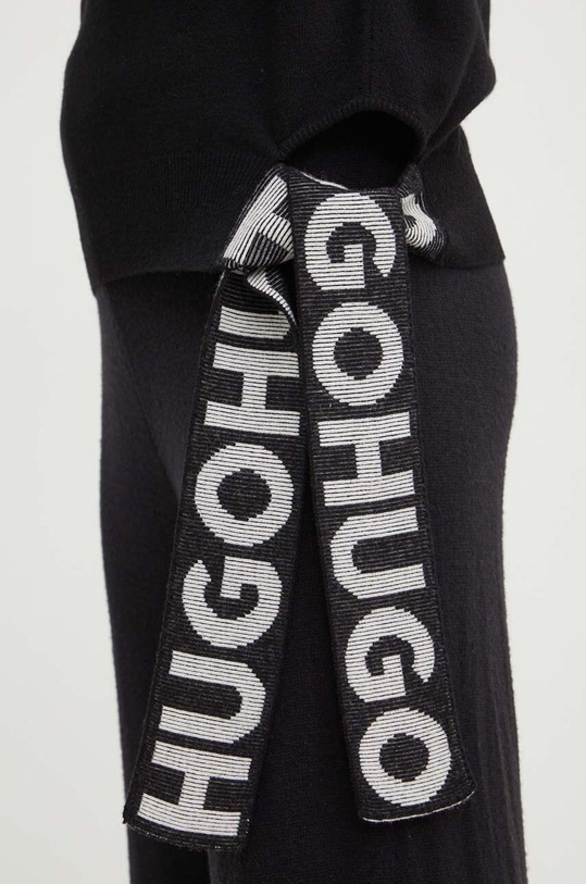 Vlnený sveter HUGO 50518313 čierna