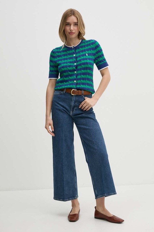 Polo Ralph Lauren kardigan bawełniany 211935318 niebieski AW24