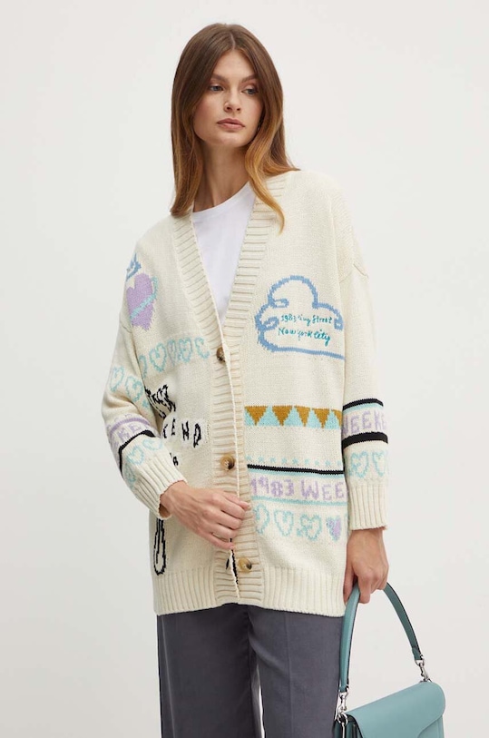 Weekend Max Mara kardigan pozostałe beżowy 2425346031600