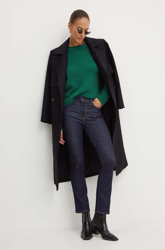 Πουλόβερ με προσθήκη μαλλιού Weekend Max Mara 2425366111600 πράσινο AW24