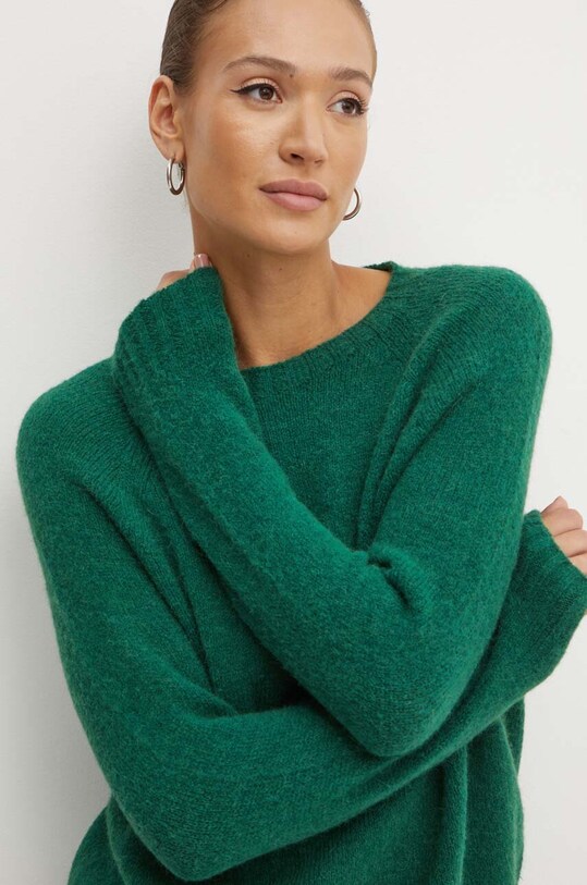 Sveter s prímesou vlny Weekend Max Mara zelená 2425366111600