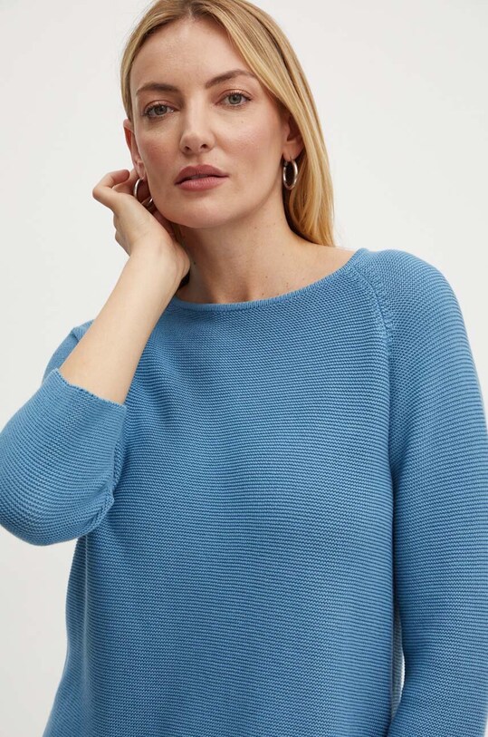 Weekend Max Mara pulover de bumbac albastru 2425366121600