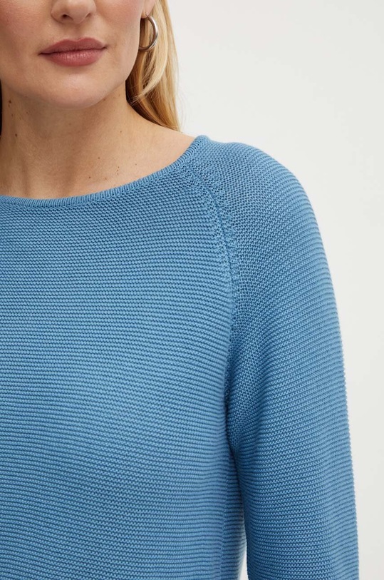 Памучен пуловер Weekend Max Mara 2425366121600 син