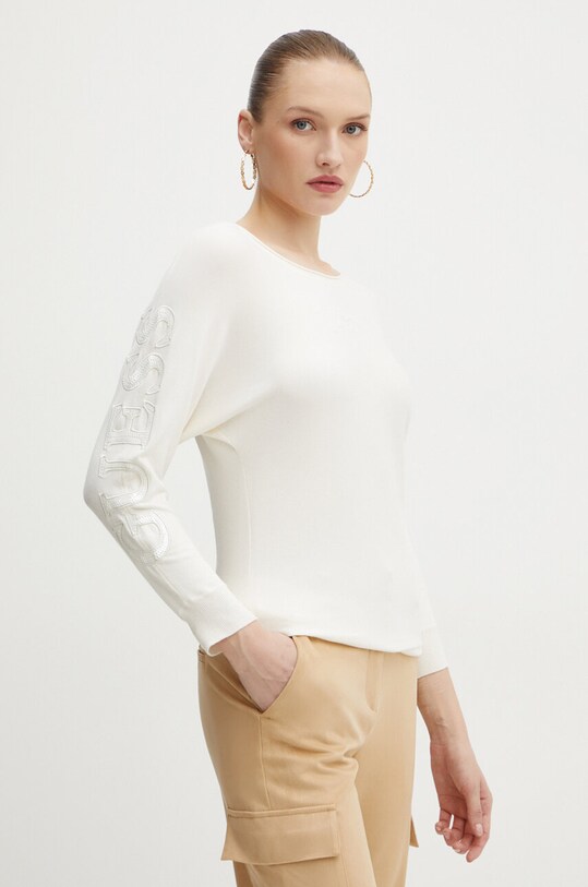 Свитер Guess MAEVE аппликация бежевый W4YR34.Z2NQ2