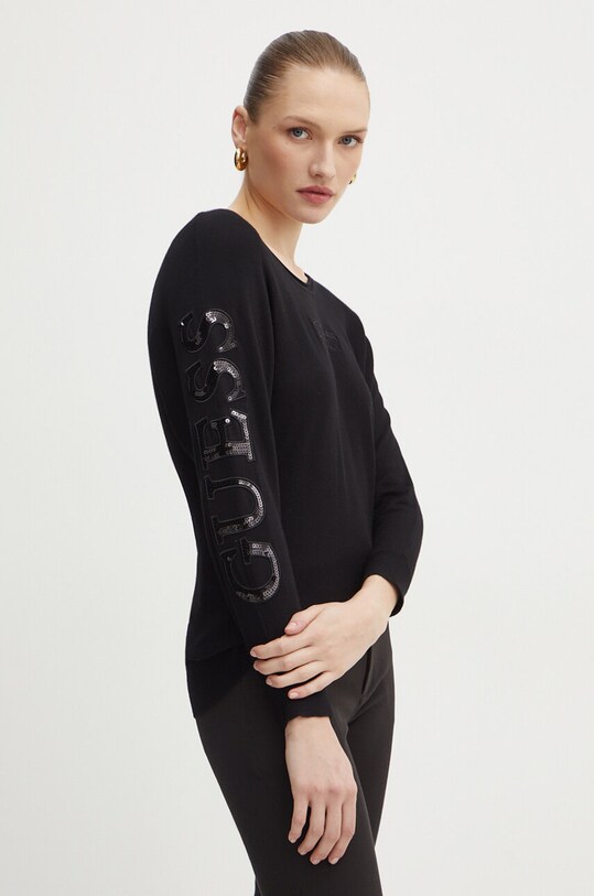 Sveter Guess MAEVE okrúhly čierna W4YR34.Z2NQ2