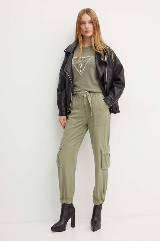 Guess sweter RYLIE W4YR31.Z2NQ2 zielony AW24