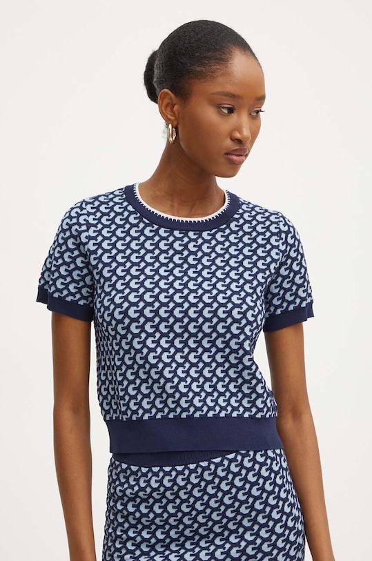 Svetr Guess ASHLEY kulatý námořnická modř W4YR07.Z3FG0