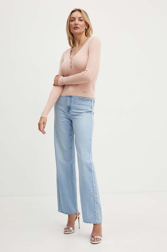Guess sweter BLAIRE W4YR16.Z2V62 różowy AW24