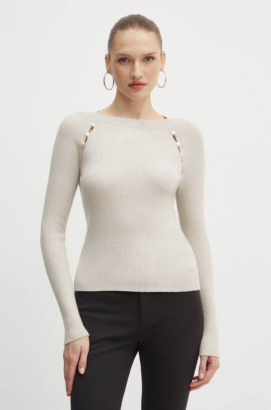 Πουλόβερ Guess EMELY άλλο μπεζ W4YR06.Z3FF0