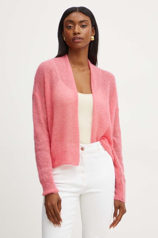 Pinko kardigan wełniany wełna różowy 104088.A23O