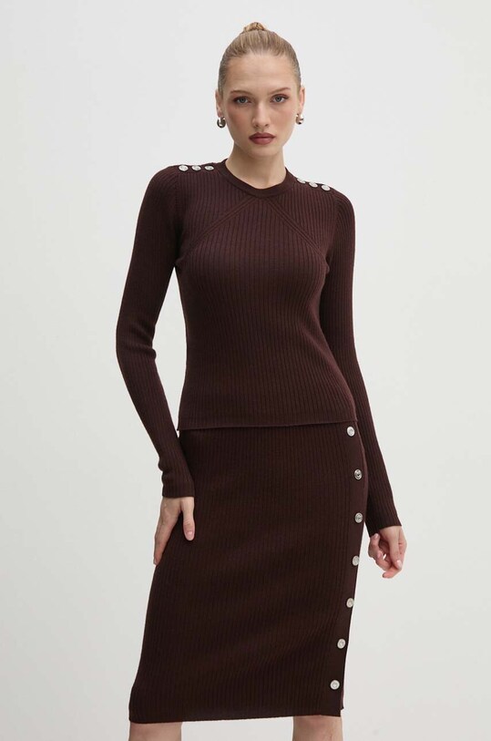 Pinko pulover de lana maro 104020.A15S