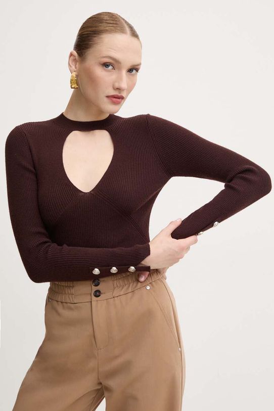 Vuneni pulover Pinko smeđa 104015.A15S