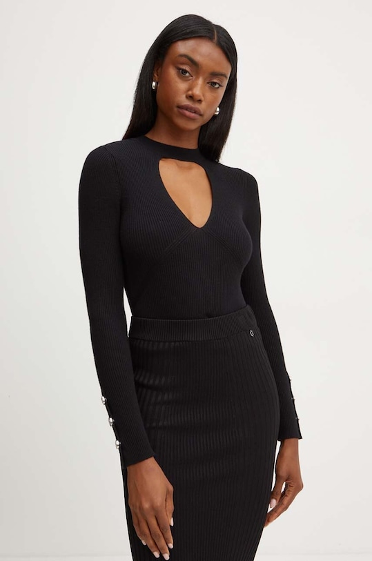 Vlněný svetr Pinko V výstřih černá 104015.A15S