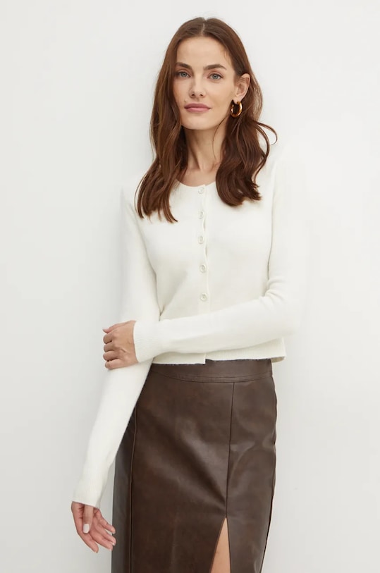 Kašmírový kardigan Pinko směs béžová 103982.A22C