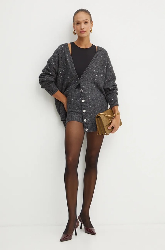 Вовняний кардиган Pinko 103966.A232 сірий AW24