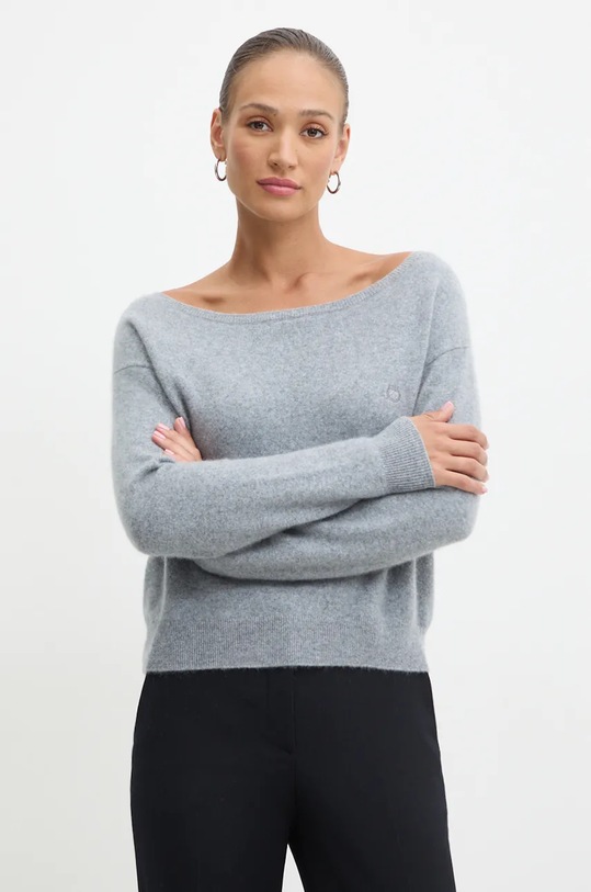 Pinko sweter kaszmirowy wełna szary 103979.A22C