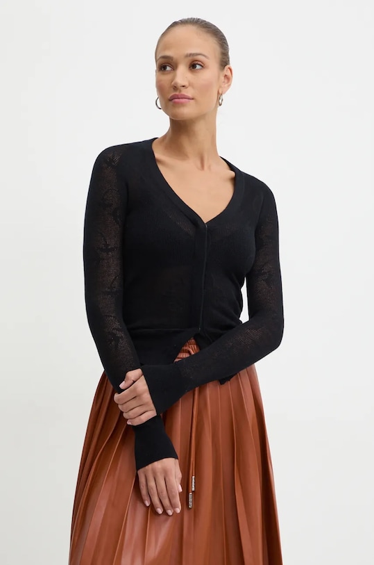 Vlněný svetr Pinko vlna černá 104007.A224