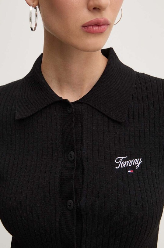 Tommy Jeans cardigan DW0DW18525 negru