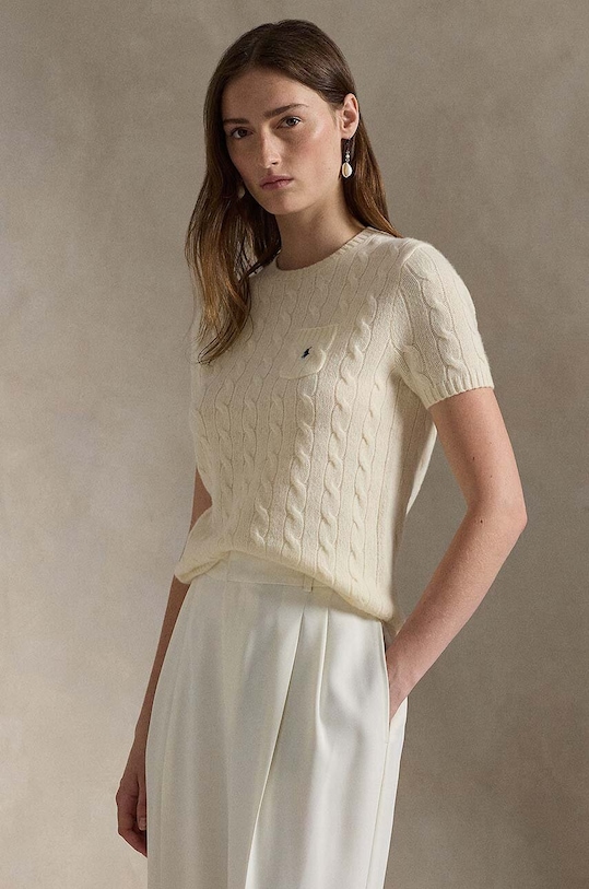 Polo Ralph Lauren sweter okrągły biały 211910423