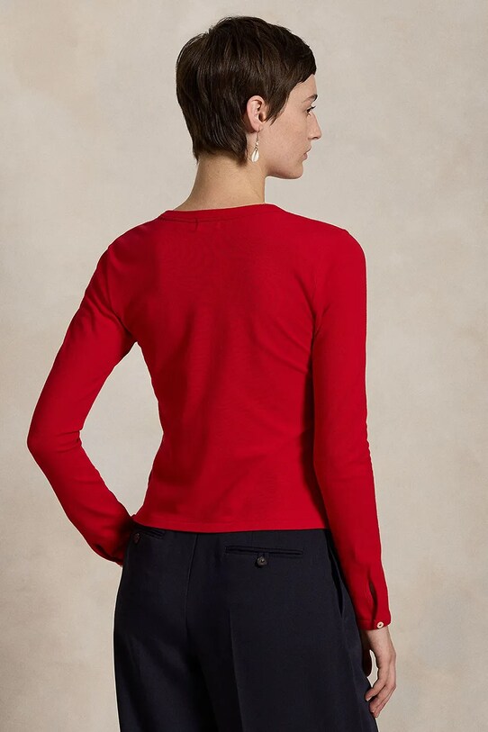Majica z dolgimi rokavi Polo Ralph Lauren 211941175 rdeča SS25