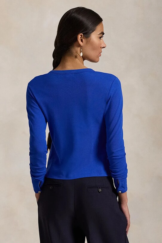 Polo Ralph Lauren camicia a maniche lunghe 211941175 blu SS25