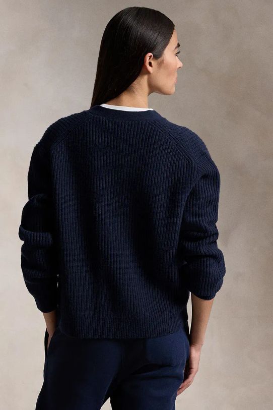 Polo Ralph Lauren cardigan din lana 211944515 albastru AW24