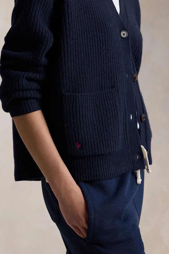 Polo Ralph Lauren cardigan in lana blu 211944515