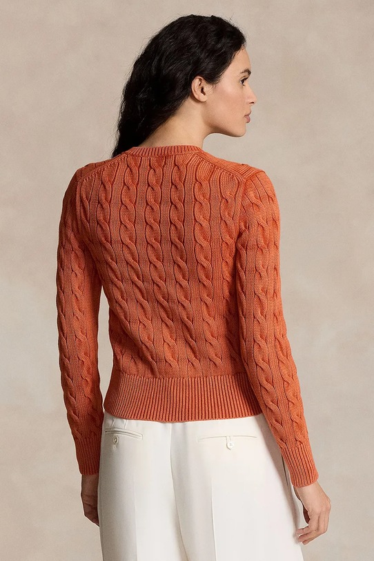 Polo Ralph Lauren cardigan din bumbac 211955325 portocaliu NC24