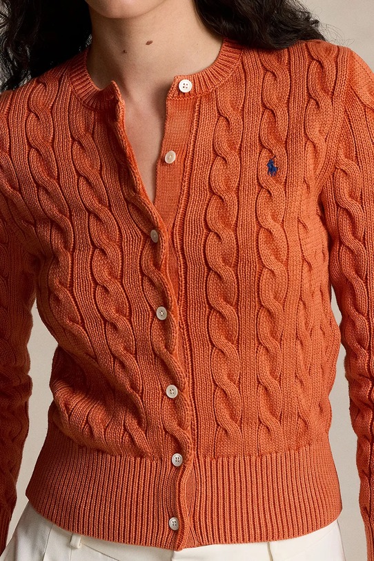 Polo Ralph Lauren cardigan din bumbac portocaliu 211955325