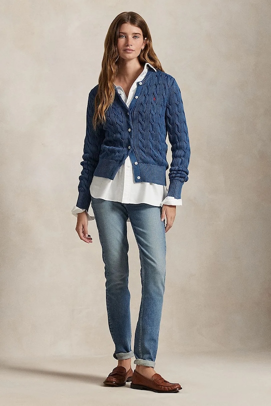 Oblačila Bombažna jopica Polo Ralph Lauren 211955325 mornarsko modra