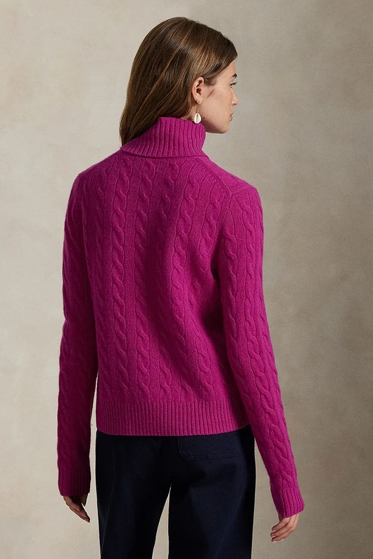 Polo Ralph Lauren sweter wełniany 211888686 różowy AW25