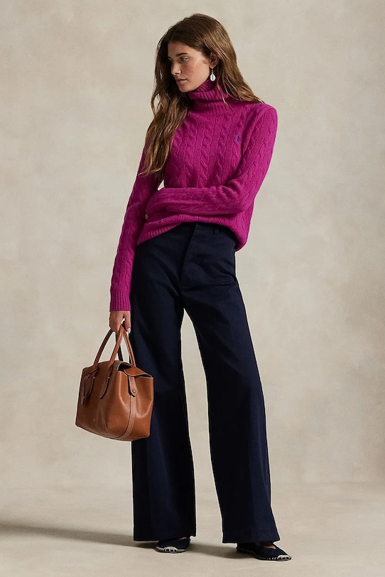 Odzież Polo Ralph Lauren sweter wełniany 211888686 różowy