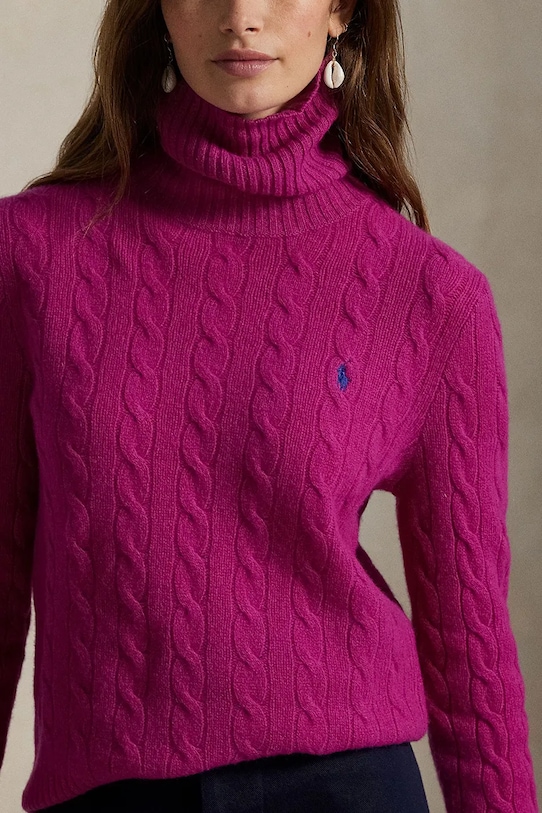 Polo Ralph Lauren sweter wełniany różowy 211888686