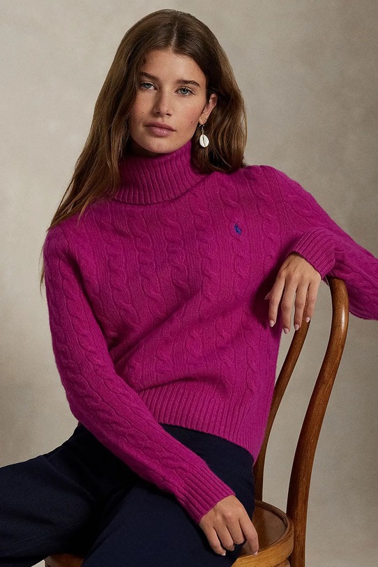 Polo Ralph Lauren sweter wełniany 211888686 różowy