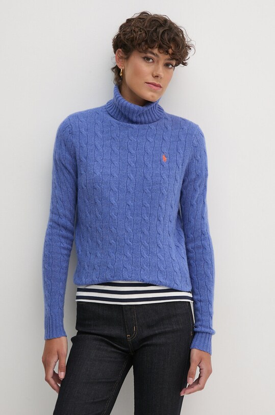 Polo Ralph Lauren pulover de lana subtiri albastru 211888686