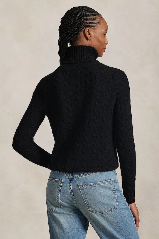 Polo Ralph Lauren sweter wełniany 211888686 czarny NC25