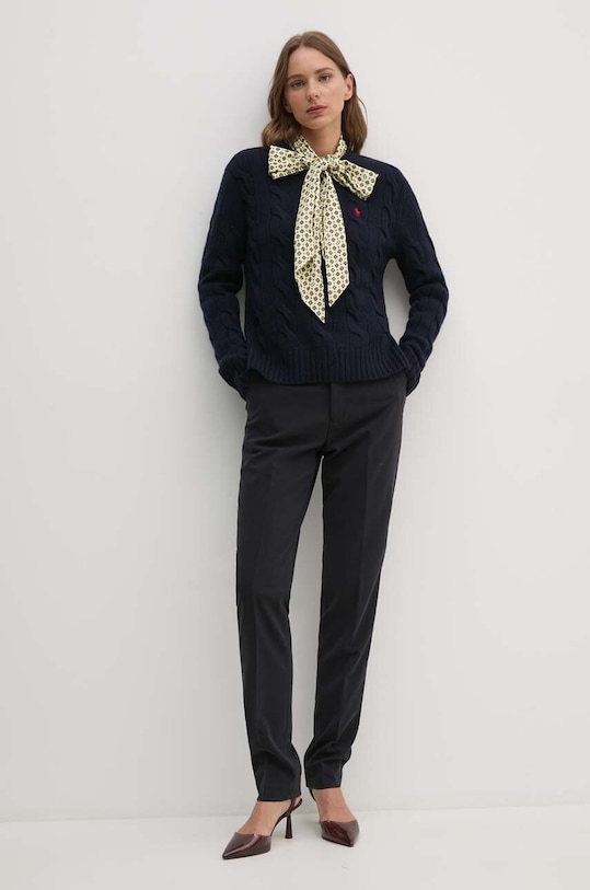 Polo Ralph Lauren sweter wełniany 211926543 granatowy NC24