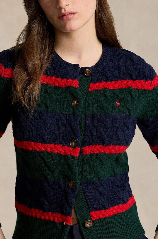 Polo Ralph Lauren kardigan wełniany multicolor 211941587