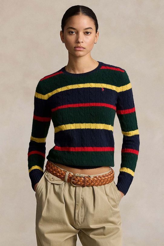 Polo Ralph Lauren pulover de lână grosime medie multicolor 211941588