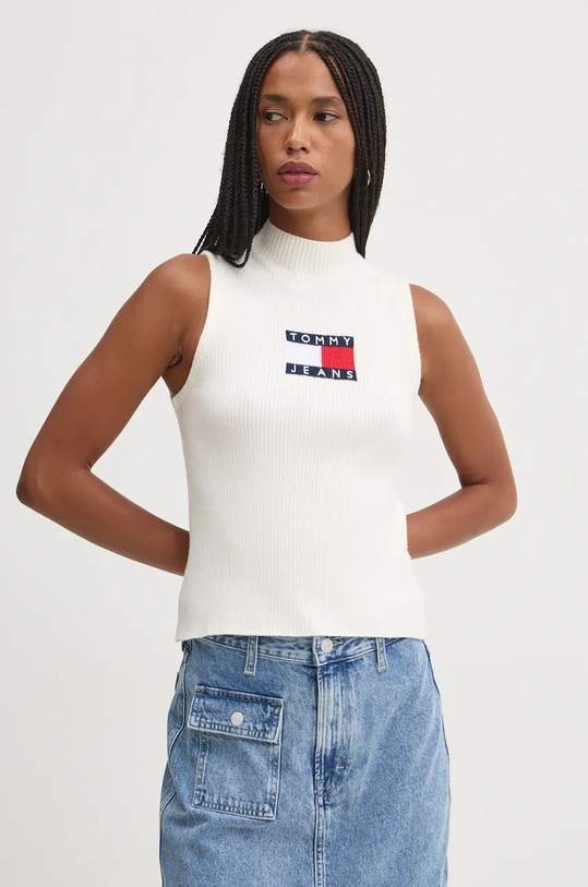 Vesta Tommy Jeans polorolák béžová DW0DW18527
